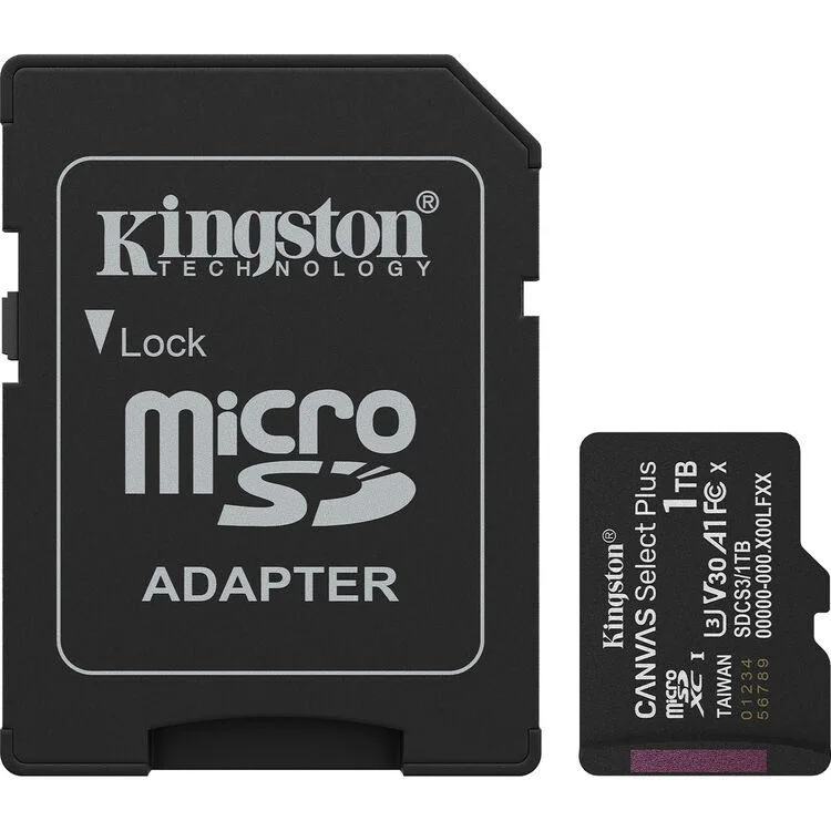 Kingston Technology Corp. Kingston Technology Corp. Canvas Select Plus 150MB/s microSD 1TB — product photo
