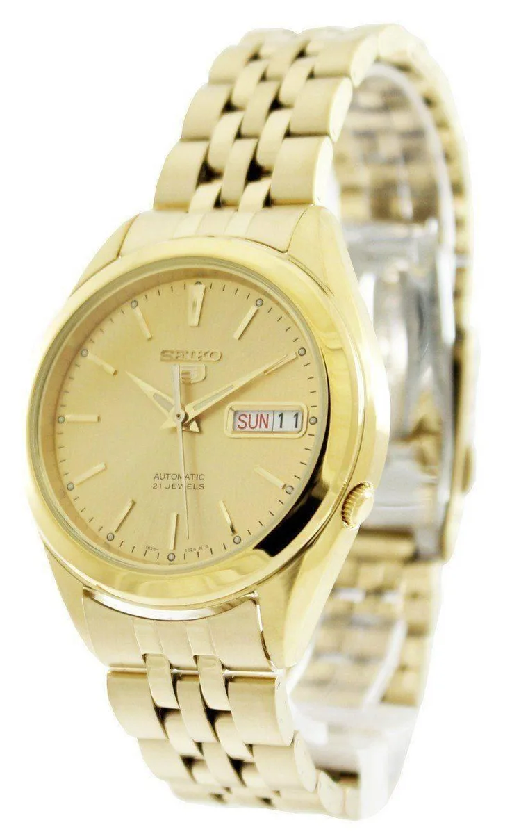 Seiko Seiko 5 Automatic 21 Jewels SNKL28K1 Gold Dial Stainless Steel Men's Watch — product photo