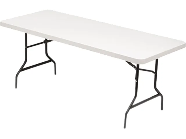 Alera Alera ALE65600 Resin Rectangular Folding Table 72w x 30d x 29h Platinum office furniture — product photo