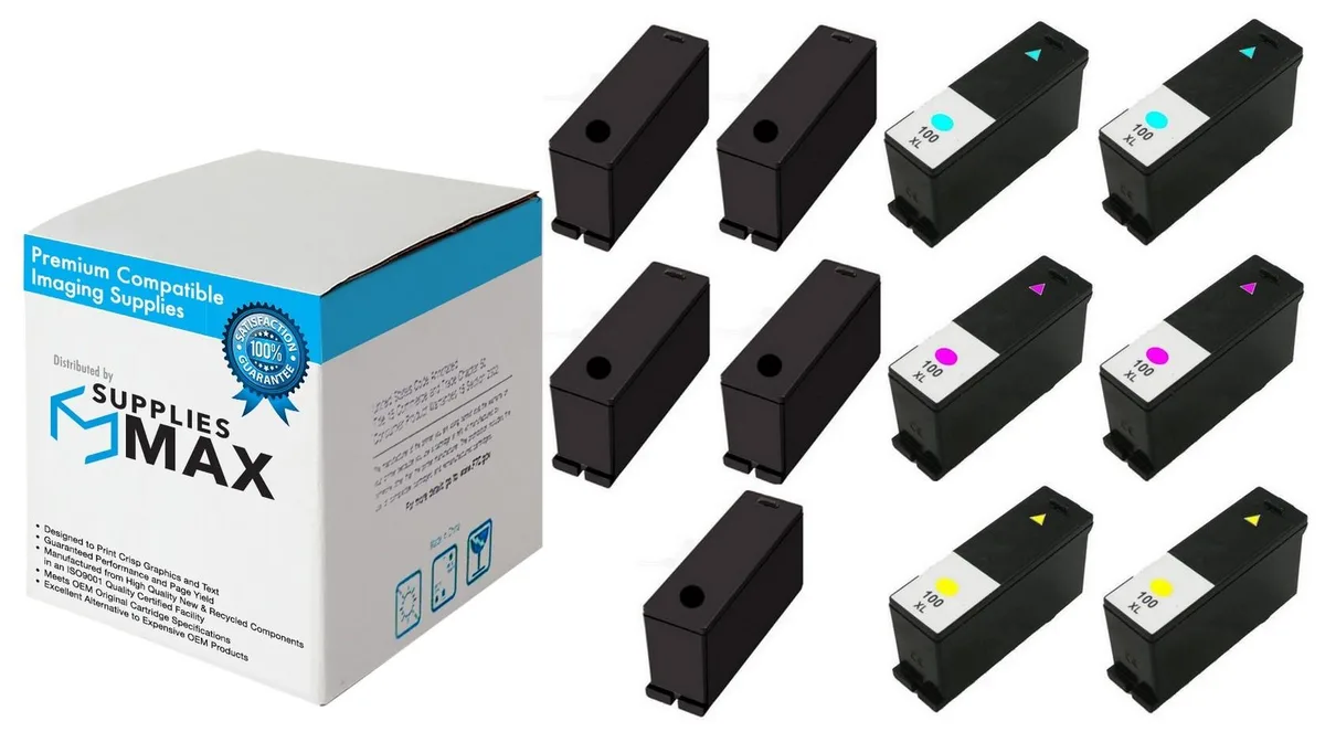 SuppliesMax SuppliesMax Lexmark 14N0822/14N1188 High Yield Inkjet Combo Pack 5BK/2CMY — product photo