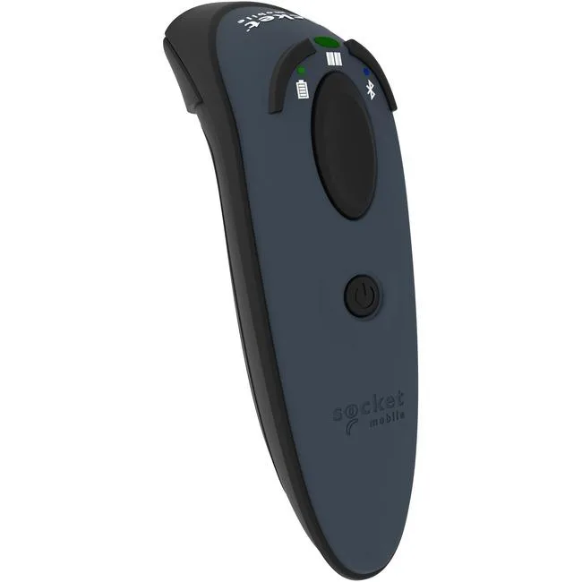 Gray handheld barcode scanner with trigger grip