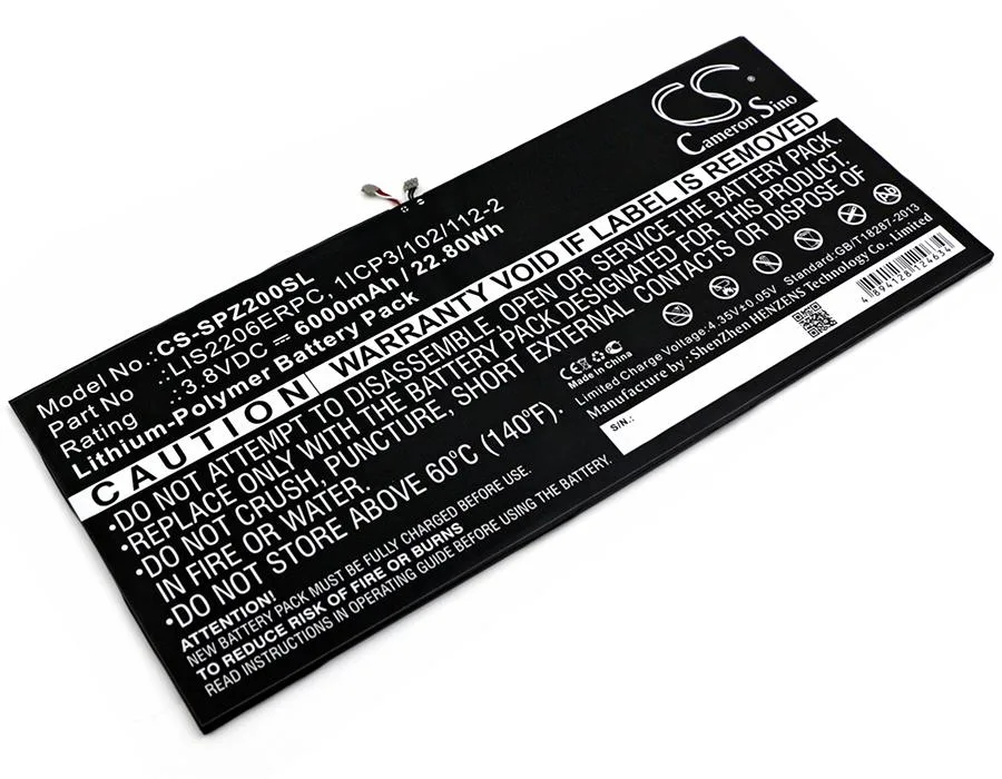 FYIOGXG 6000mAh 22.80Wh Battery for Sony Xperia Tablet Z2 — product photo