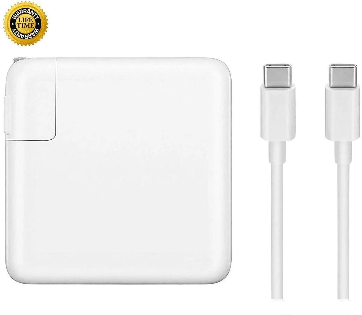 faibia faibia 87W USB-C AC Adapter 6.6ft Cable White — product photo