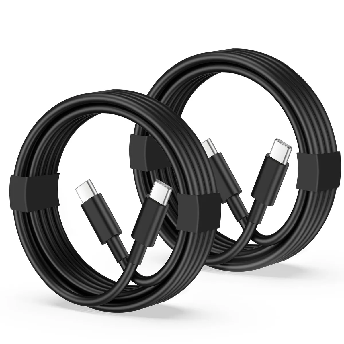  JUNVANG USB C to USB C Cable 60W 3ft 2Pack Black — product photo