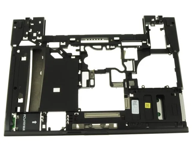 Dell Latitude E6400 ATG bottom base cover assembly W125F with 1394 port, smart card slot, battery latch