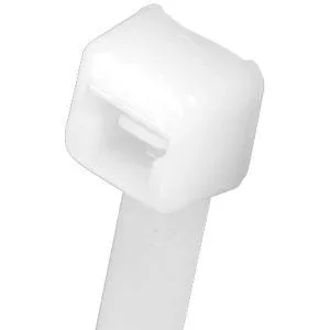 Bundle of 100 natural nylon cable ties 11.4in long 0.14in wide