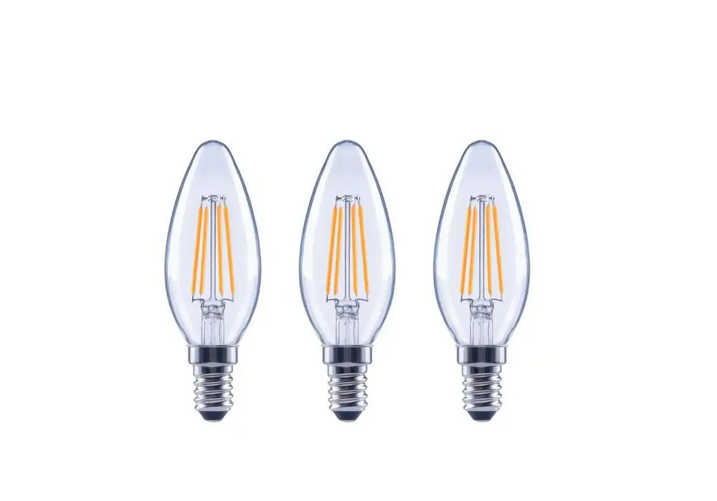 Ecosmart Ecosmart 60W Equivalent B11 E12 Dimmable Clear Glass LED Vintage Edison Soft White 3-Pack — product photo