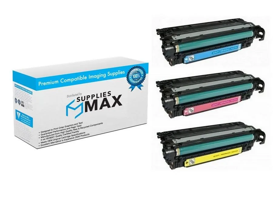 SuppliesMax SuppliesMax CF460XM toner cartridge combo pack cyan magenta yellow 22000 pages — product photo