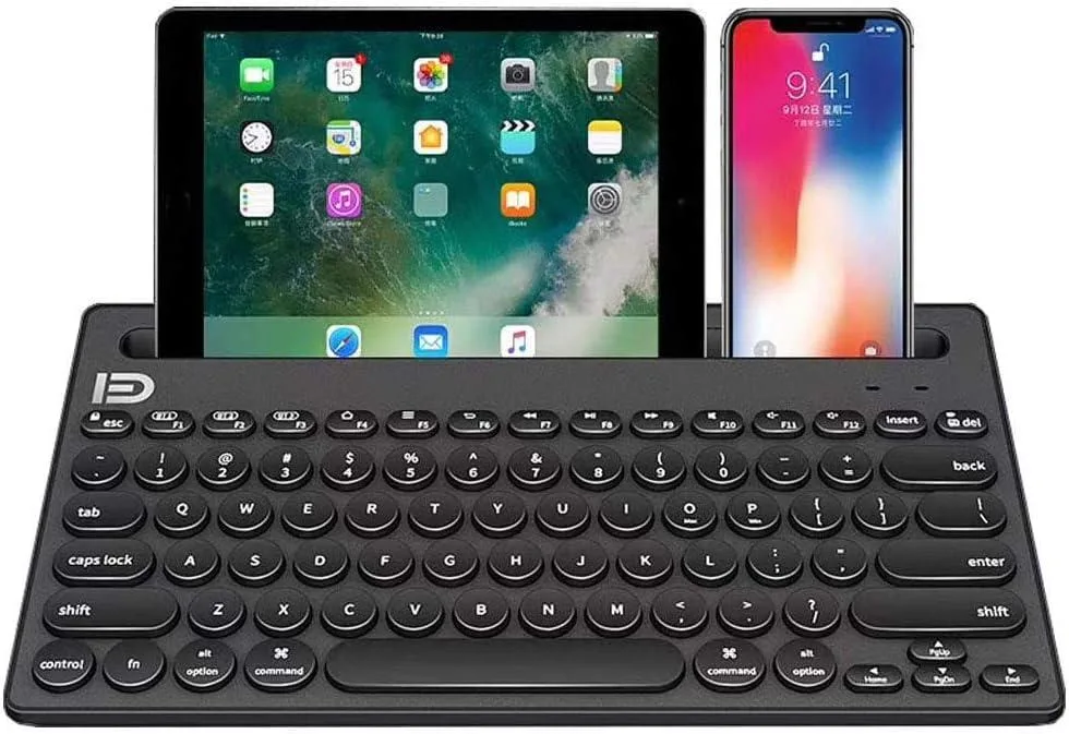 BFKK BFKK Dual Channel Wireless Keyboard Black 20m 2.4GHz 250Hz 90 Keys Silent 3 Devices — product photo