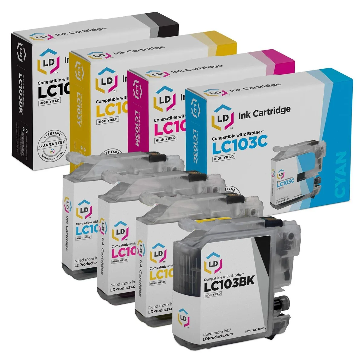 LD Products LD Products Compatible Ink Cartridge Replacement for Brother LC103 High Yield 4-Pack — product photo