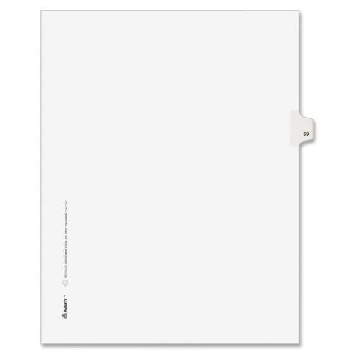 Avery Avery 1059 Legal Exhibit Side Tab Dividers Title 59 White 25/Pack — product photo