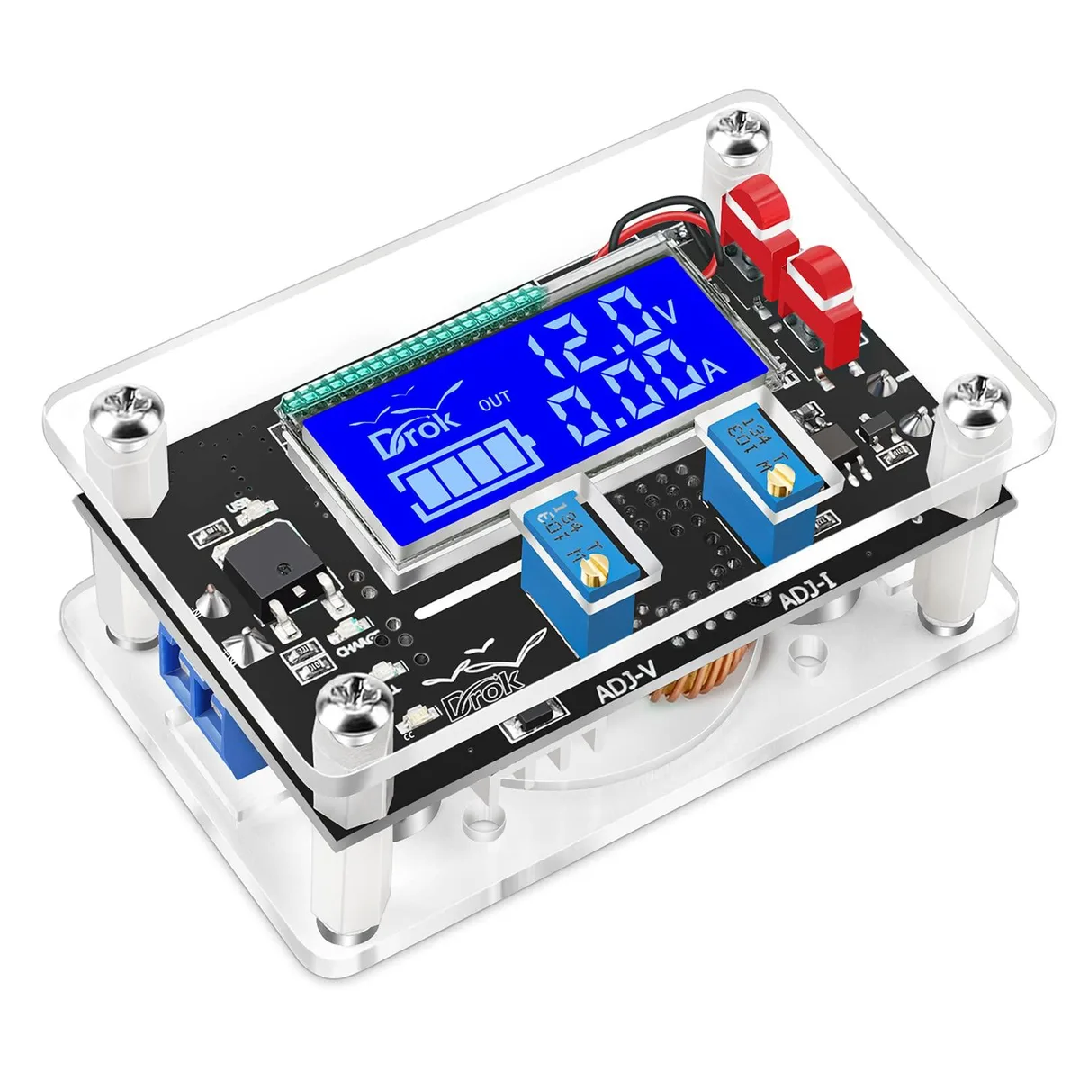 KEHIPI KEHIPI DC 6-30V to 7-32V 5A 60W Boost Converter LCD Case — product photo