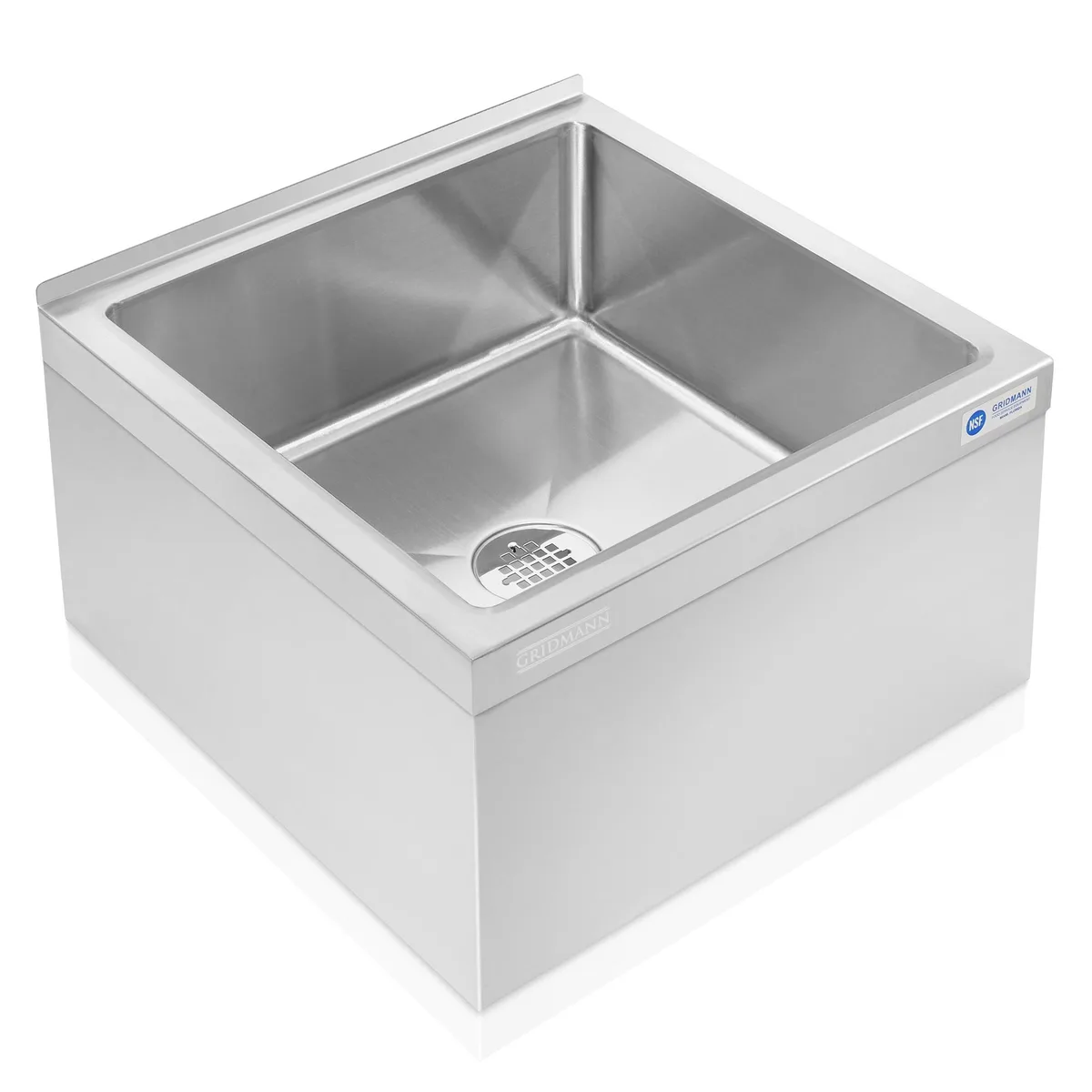 Gridmann Gridmann Floor Mop Sink 19" x 22" x 12" Backsplash NSF — product photo