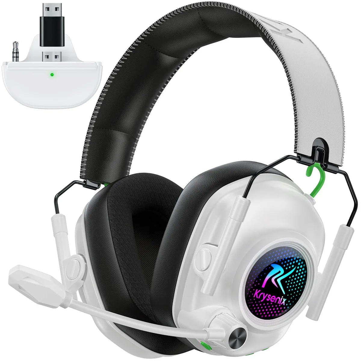  Krysenix KGH2 Wireless Gaming Headset White Bluetooth 5.4 50h — product photo