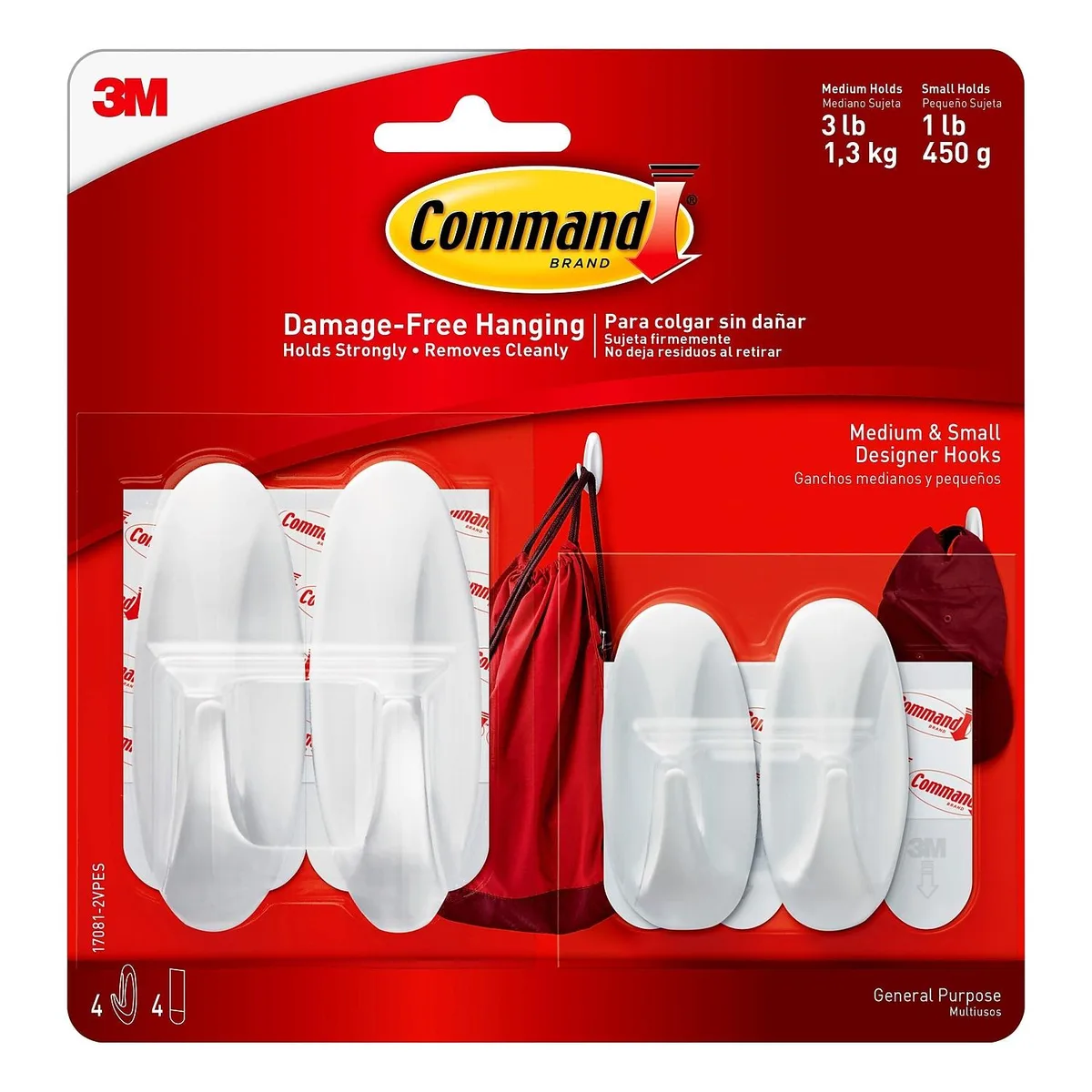 3M 3M 170812VPES Designer Hook Value Pack, White — product photo