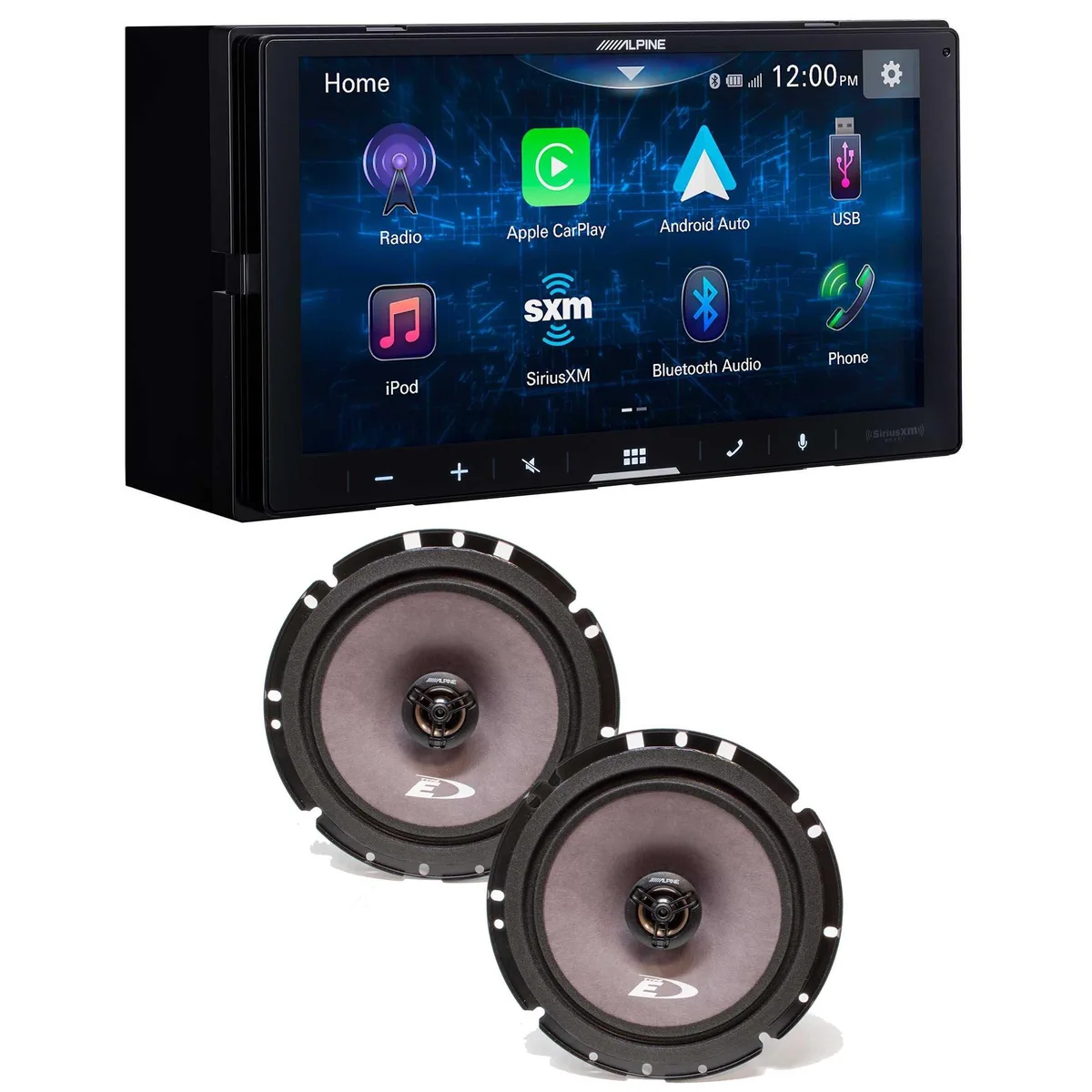 Alpine Alpine iLX-W670 Receiver with SXE-1726S 6.5" Coax Speakers — product photo