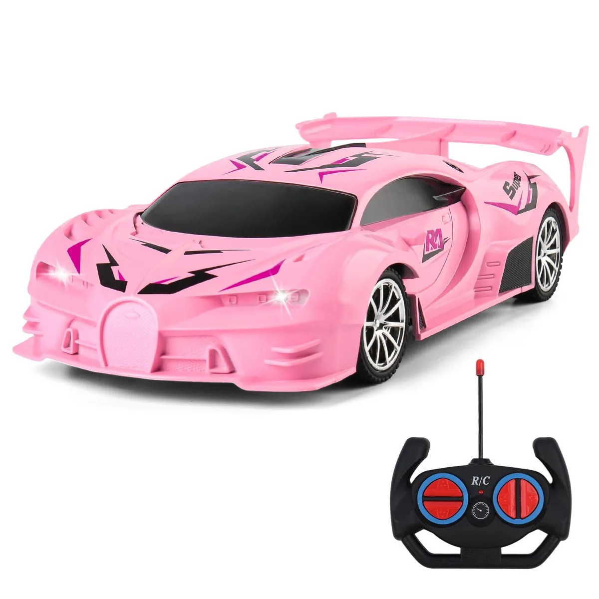 Pink Remote Control Car 1/18 Scale 15 km/h 27 MHz — product photo