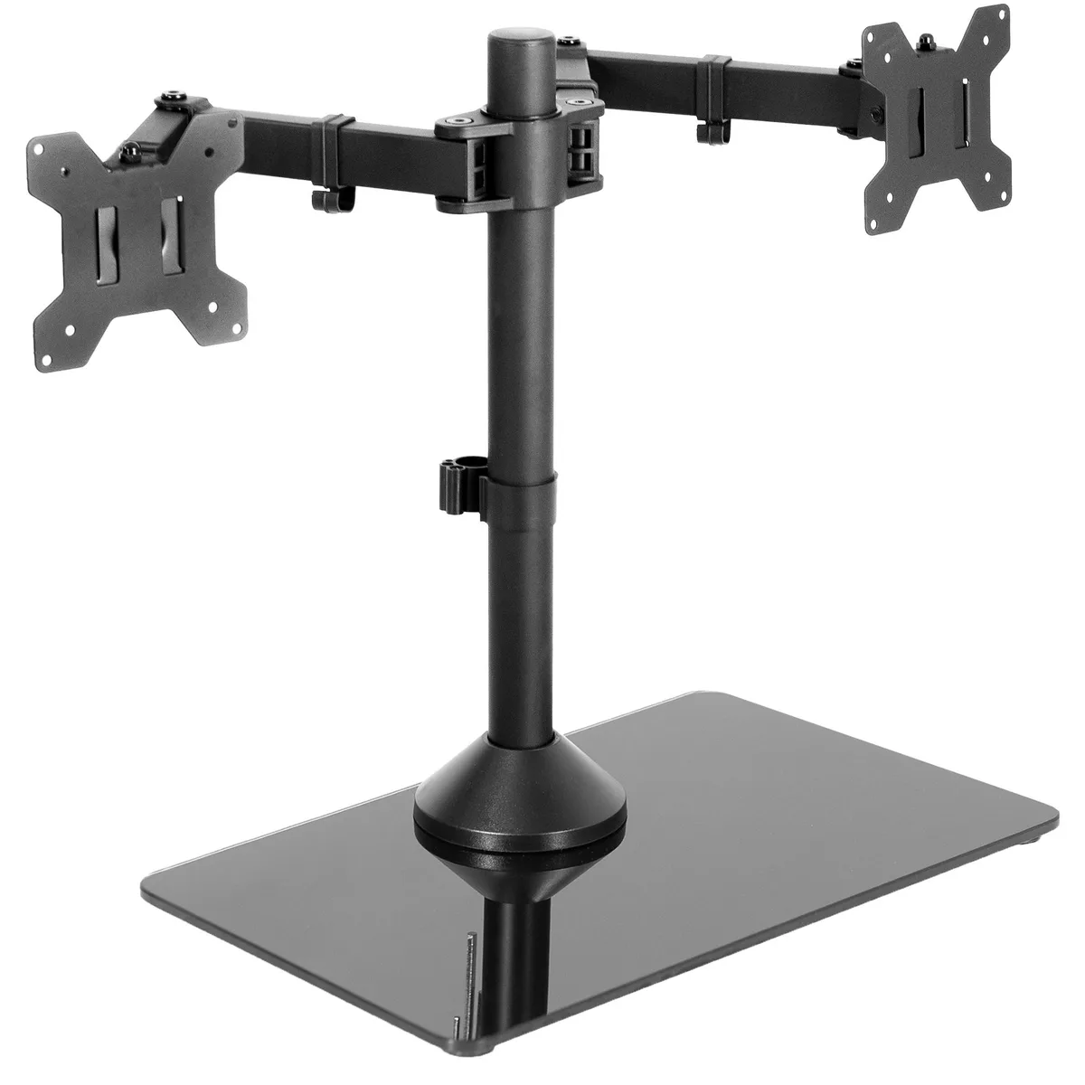 VIVO VIVO Dual Monitor Mount Glass Base 13-32in 22lb VESA 75x75 100x100 — product photo