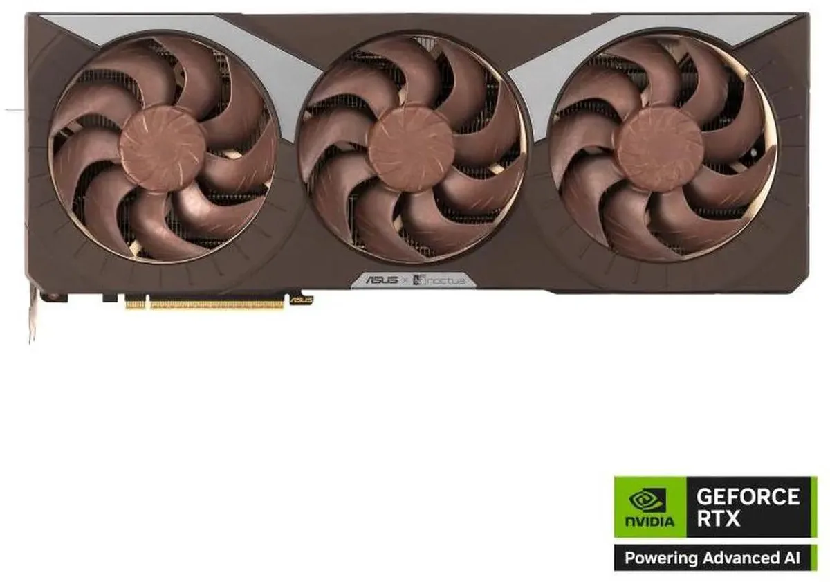ASUS ASUS NOCTUA GeForce RTX 5080 16GB GDDR7 Edition graphics card — product photo