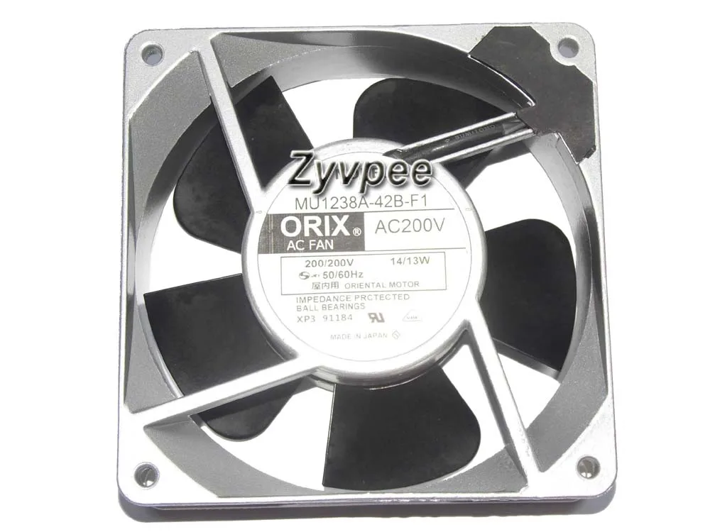 Zyvpee Zyvpee MU1238A-42B-F1 200V 14W 2 Pin 120x38mm AC Case Fan — product photo