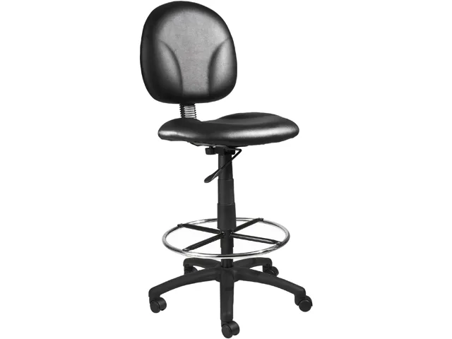 BOSS Office Products BOSS Office Products B1690-CS Drafting Stool, Black Caressoft, 20" Seat, 26.5-31.5"H, 250lb — product photo