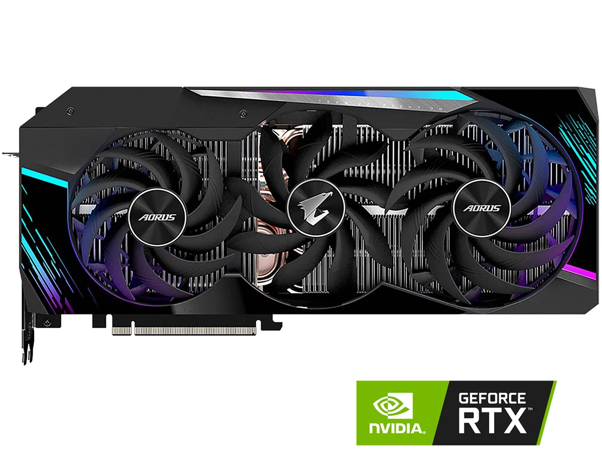 GIGABYTE GIGABYTE GV-N3080AORUS M-12GD GeForce RTX 3080 graphics card — product photo