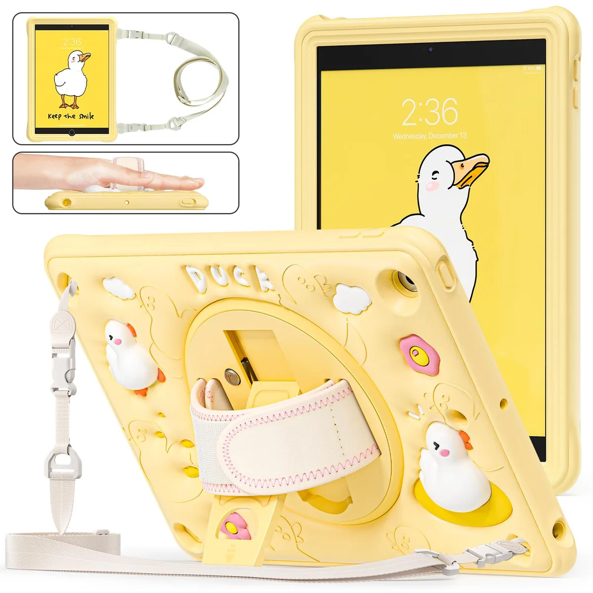 BONAEVER BONAEVER Kids Case 10.2 inch iPad 9th 8th 7th Gen Yellow — product photo