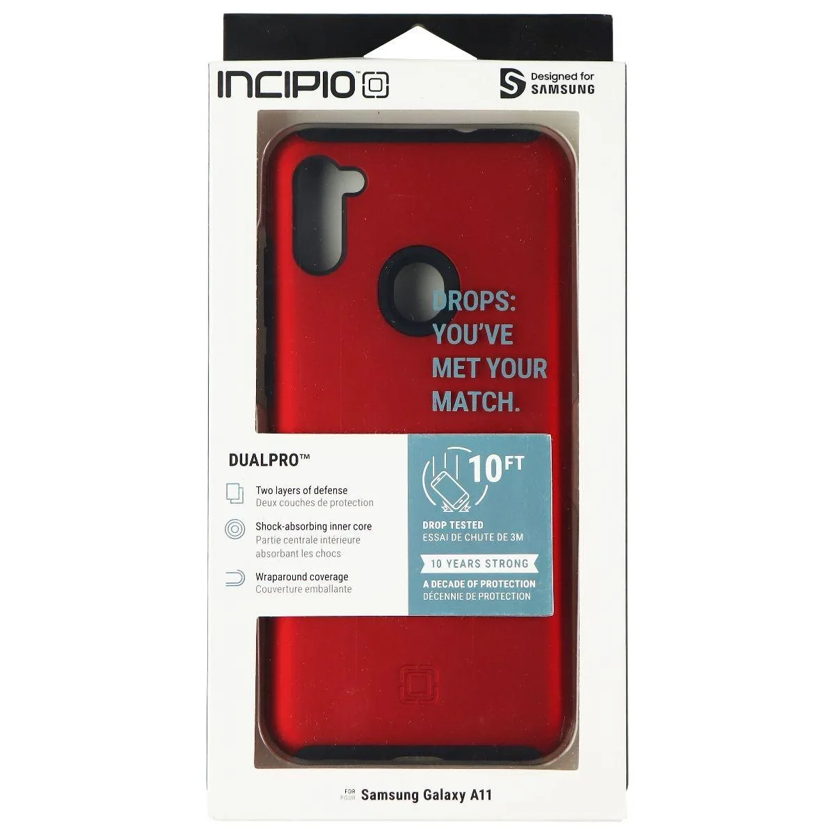 Incipio Incipio DualPro Case for Samsung Galaxy A11 Red/Black — product photo