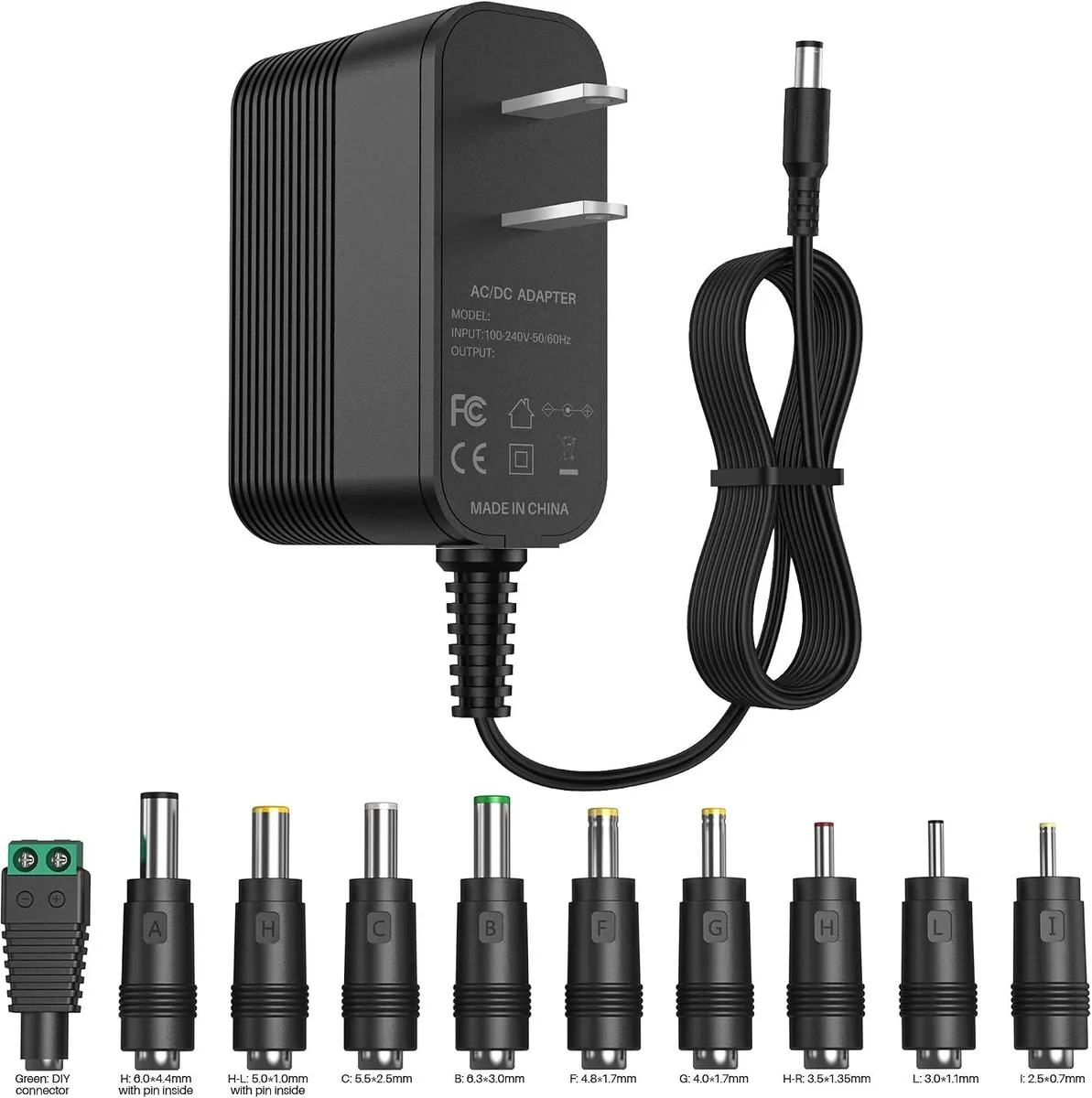 BASEUS BASEUS 26V 1A AC adapter with 10 interchangeable jacks — product photo