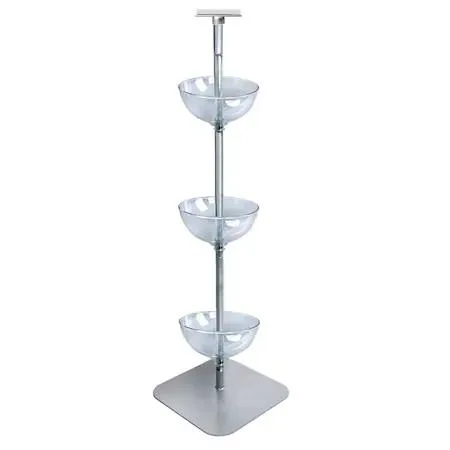 Azar Displays Azar Displays 751203 three-tier 12" bowl floor display food service — product photo