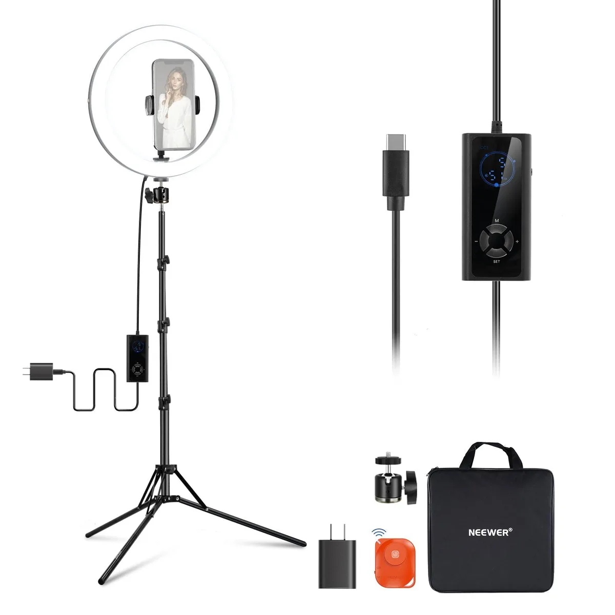  NEEWER RH12B 12" 24W Bi-Color LED Ring Light — product photo