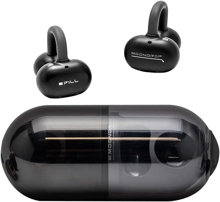 YINGHUA YINGHUA Pill Open Ear Headphones Bluetooth 6.0 13mm MD-0WS-003 Black — product photo