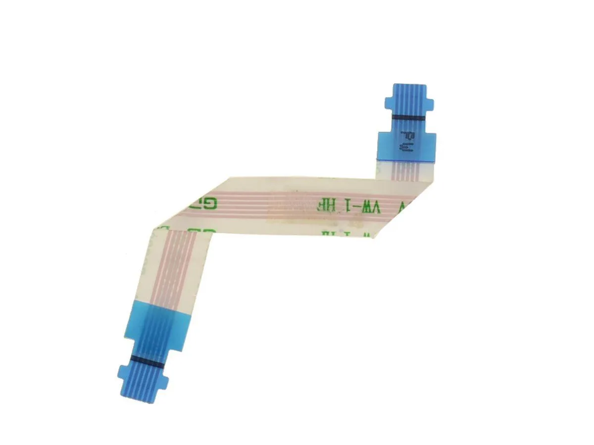 Flat orange ribbon cable with black connector ends