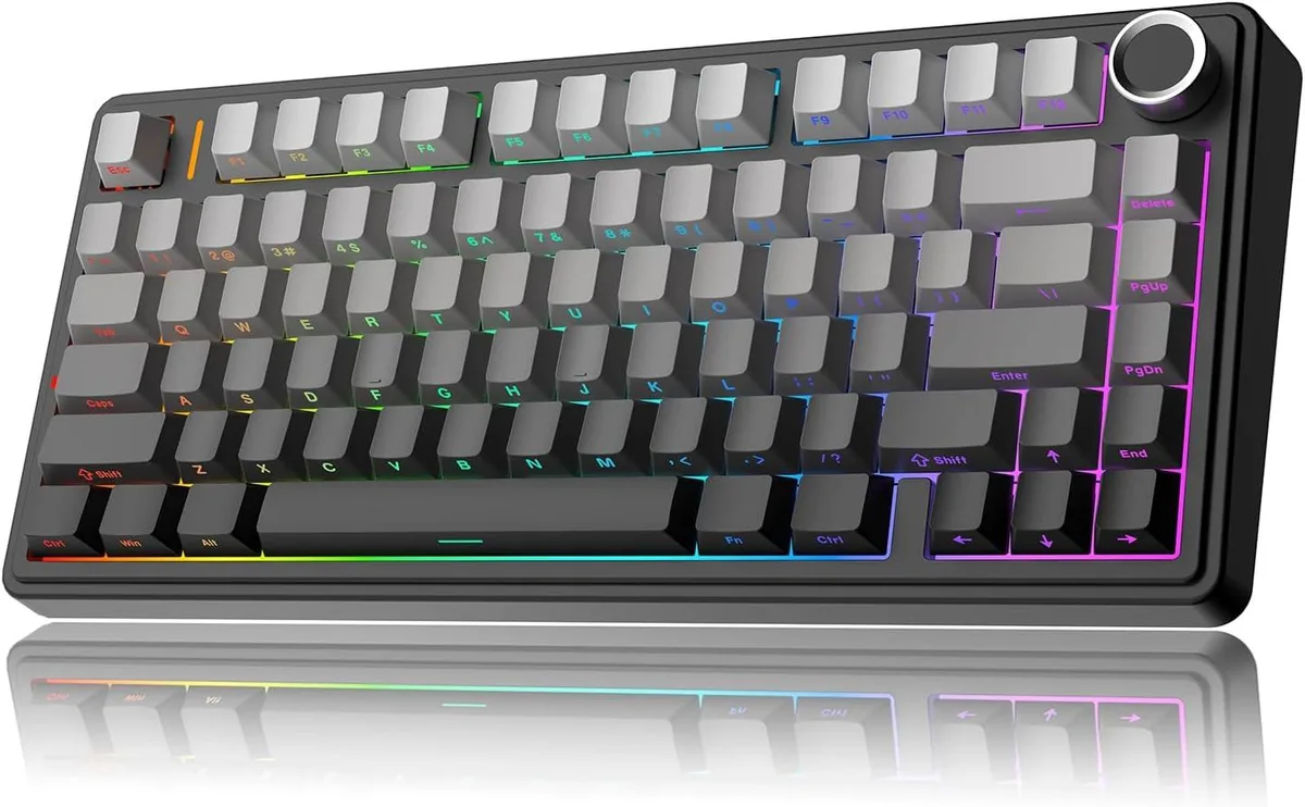 usbroway usbroway F75 PRO 75% Wireless Gaming Keyboard Gradient Black Reaper Switches — product photo