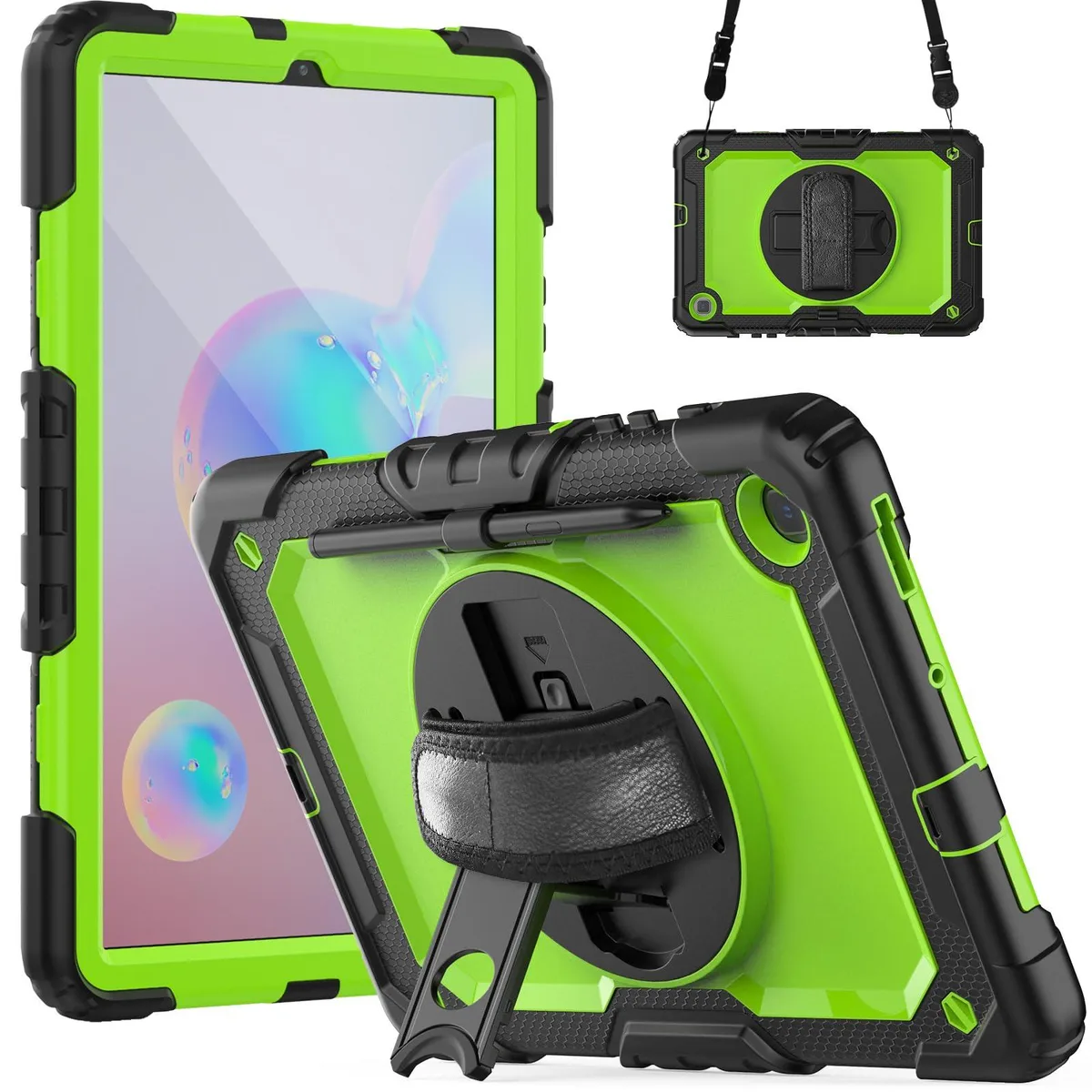 Timoom Timoom Heavy Duty Case with 360° Stand & Strap for Samsung Galaxy Tab S6 Lite 10.4'' GreenPC — product photo