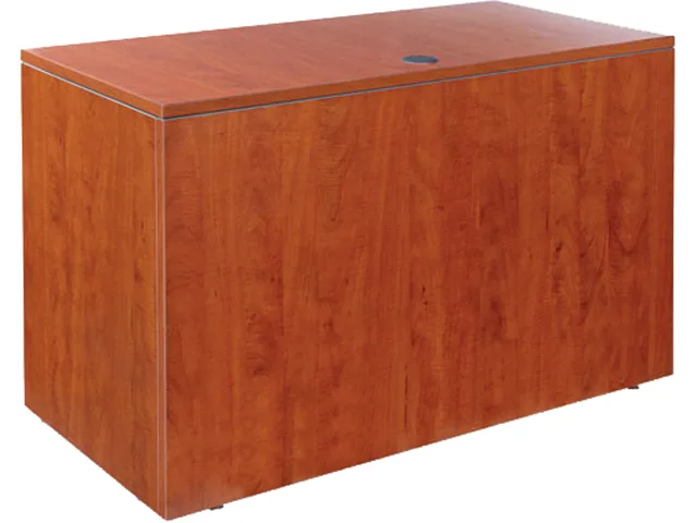 Medium cherry reversible return bridge shell with rectangular top and side panels