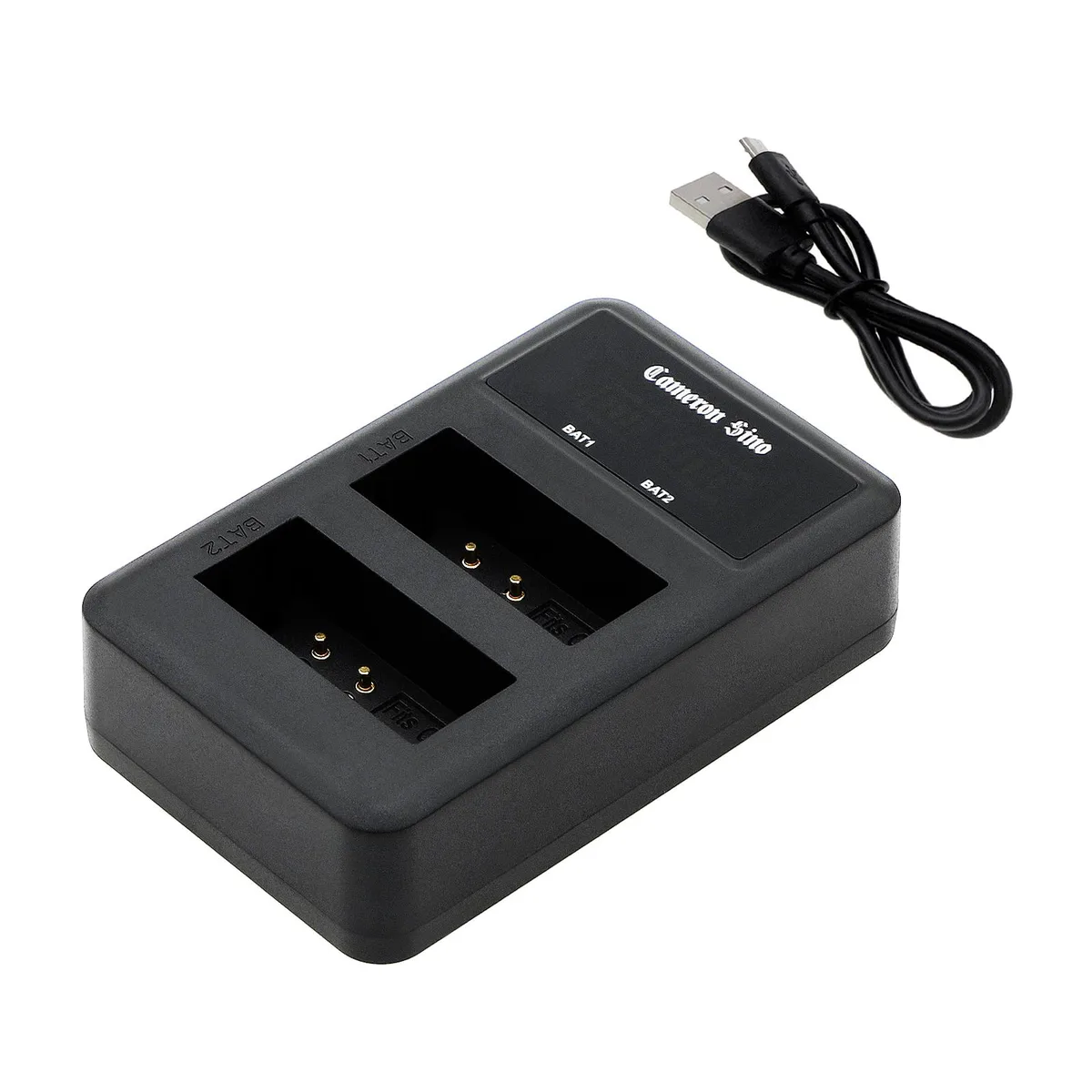 Cameron & Co Cameron & Co Dual LCD USB Charger LP-E10 Black — product photo