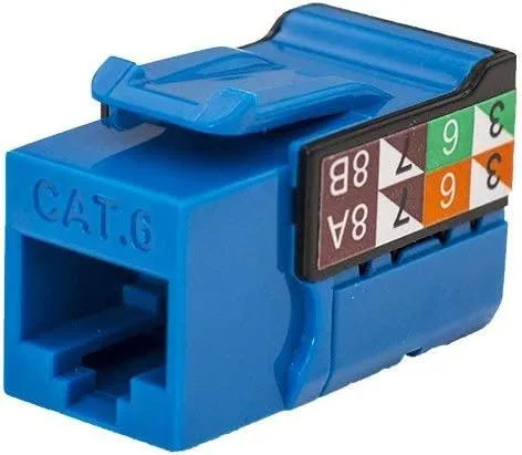 Vertical Cable Vertical Cable CAT6 RJ45 Keystone Jack V-Max Blue 25 Pack — product photo