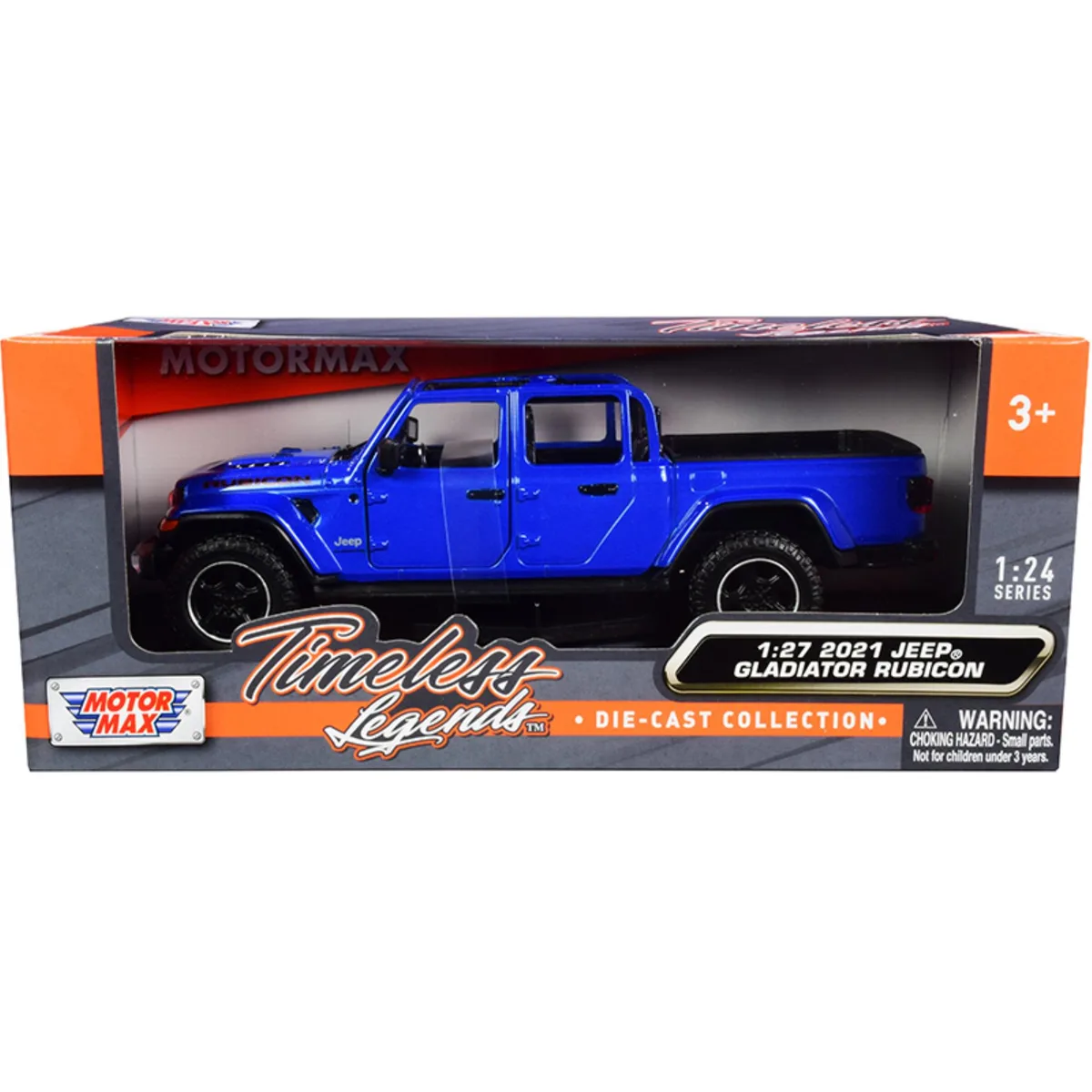 MOTORMAX MOTORMAX 2021 Jeep Gladiator Rubicon Open Top Blue 1/24-1/27 vehicle — product photo