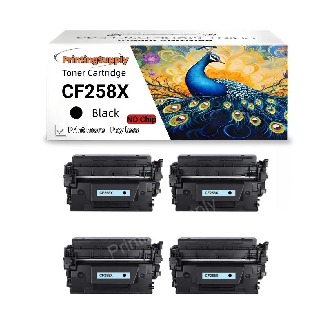 Aster Graphics Inc Aster Graphics Inc 58X CF258X No Chip 4 Pack Toner Cartridge Black 10000 pages — product photo