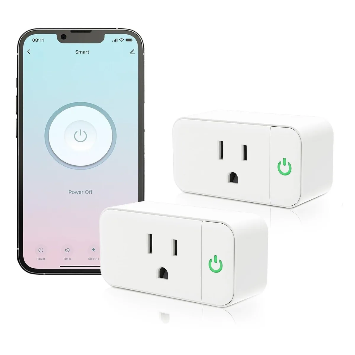  TP-LINK YSP102 smart plug 15A 2.4GHz 2 pack — product photo