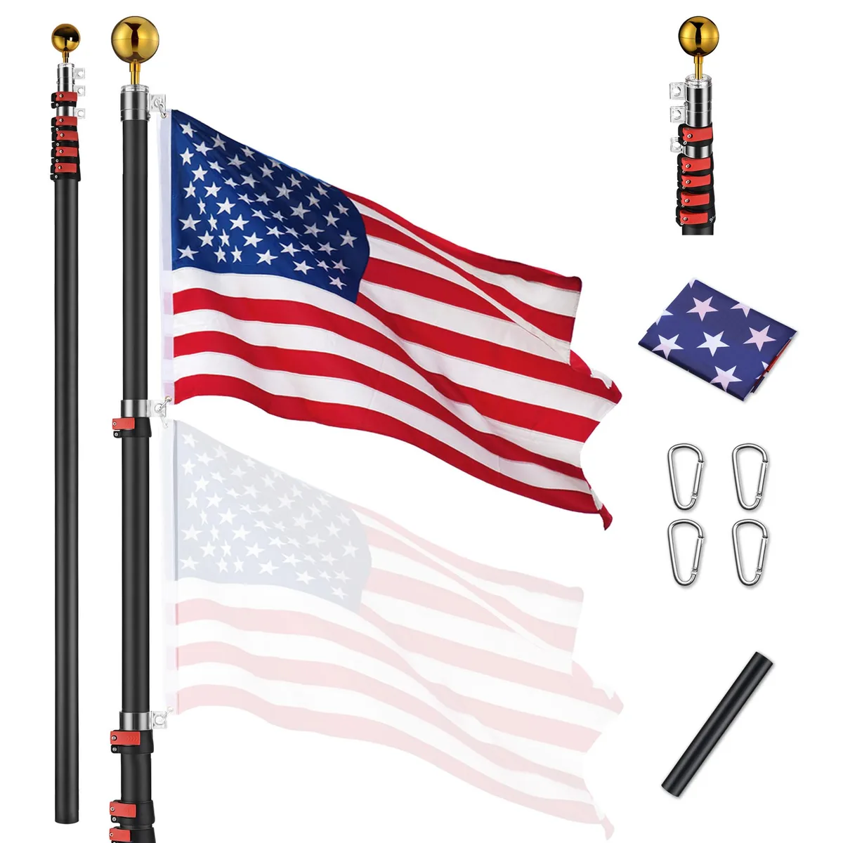 Yescom USA, Inc. Yescom USA, Inc. 22FLP005-30-F1-06.V3-D 30 ft flag pole — product photo
