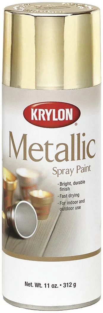 Silver metallic spray paint in an 11 oz aerosol can