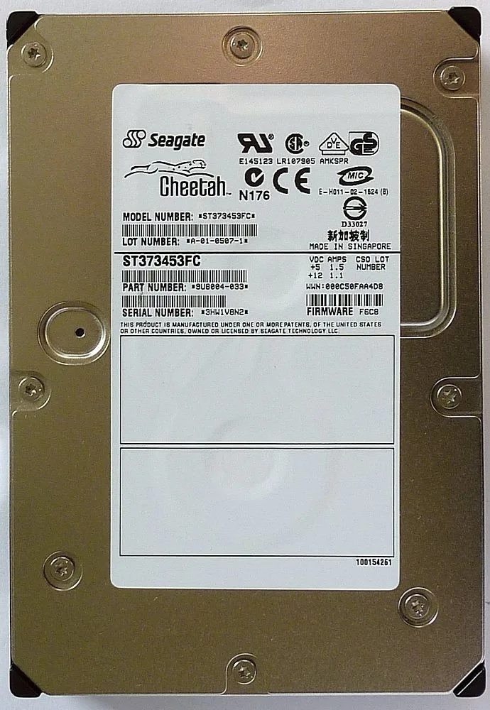 Seagate Seagate ST373453FC 73GB 15000 RPM 8MB Fibre Channel 3.5" internal hard drive — product photo