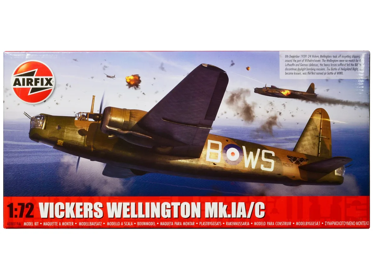 Airfix Airfix Vickers Wellington Mk.IA/C 1/72 Level 3 Kit 141 Parts — product photo