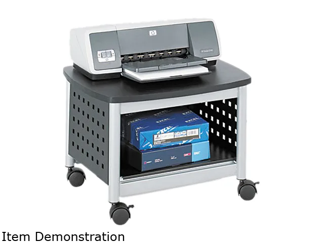 Safco Products Safco Products 1855BL Scoot Printer Stand, 20w x 16d x 14h, Black/Silver, office furniture — product photo
