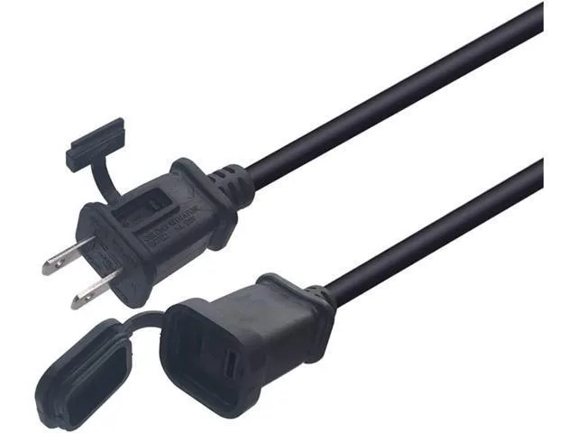 Manw Manw 0.5M NEMA 1-15P to 1-15R Power Extension Cord 2x18AWG Waterproof Cover — product photo