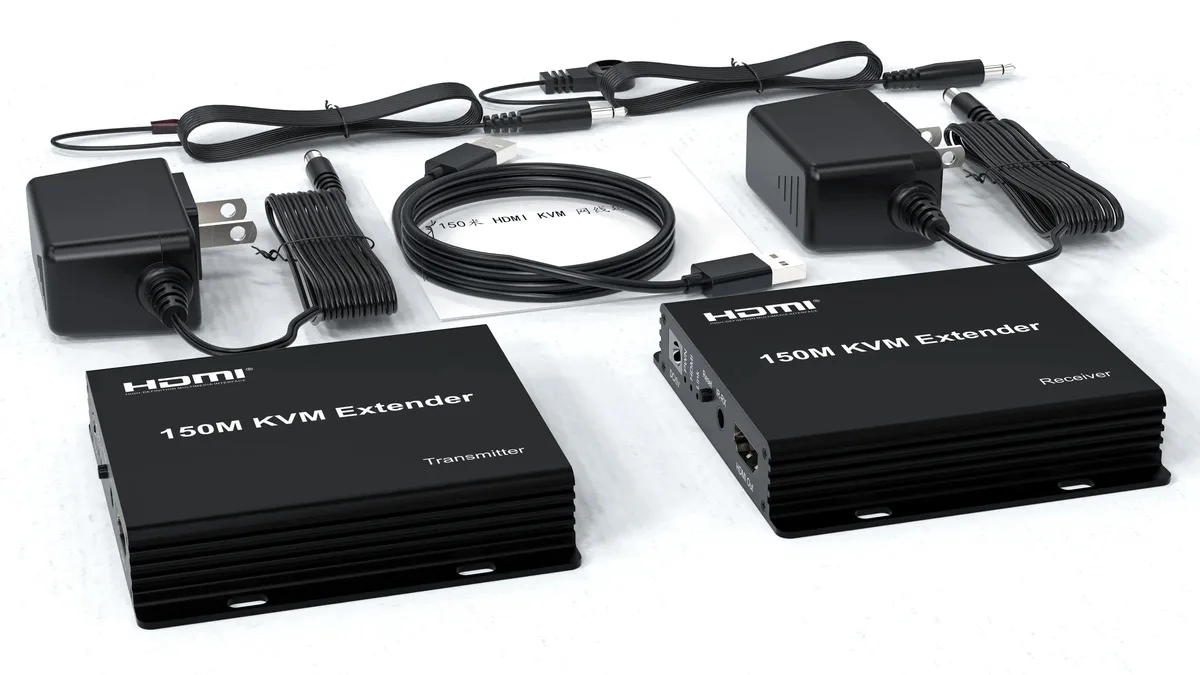 YINGHUA YINGHUA 150M HDMI KVM Extender over RJ45 Cat5e/6 (US Plug) — product photo