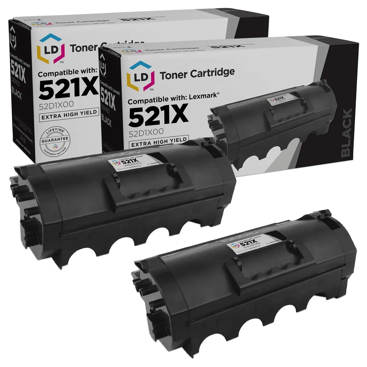LD Products LD Products 521X Extra High Yield Black Toner Cartridge 2-Pack — product photo