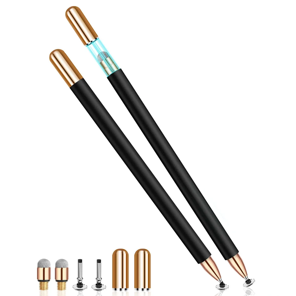  Mixoo 2-in-1 Universal Stylus Pen 5.8 in Black 2 Pack — product photo